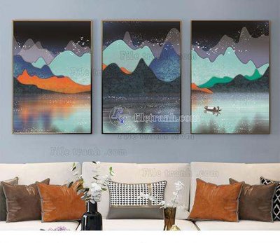 File tranh ảnh gốc File tranh hiện đại pha lê gương KF66675 dùng cho in khổ lớn