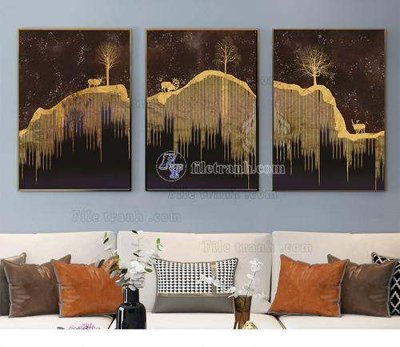 File gốc File tranh hiện đại pha lê gương KF66681 (thiết kế) cho in ấn