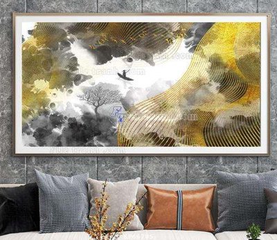 File tranh File tranh hiện đại pha lê gương KF66705 (gốc) chủ đề trừu tượng