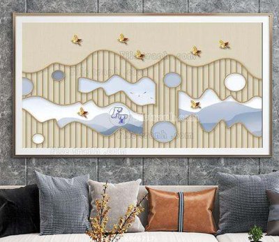 Download file gốc File tranh hiện đại pha lê gương KF66717 (in mica) trong suốt