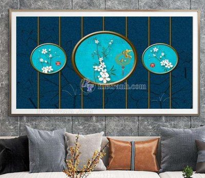 File tranh gốc in trần nhà File tranh hiện đại pha lê gương KF66720 3D