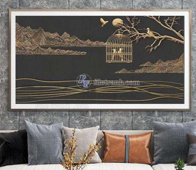 File ảnh File tranh hiện đại pha lê gương KF66731 (gốc) cho trang trí nội thất