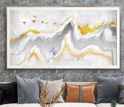 File tranh File tranh hiện đại pha lê gương KF66744 (bản gốc) trang trí văn phòng