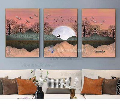 File in ấn File tranh hiện đại pha lê gương KF66758 (bản gốc) từ file gốc