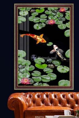 File in trần File tranh hiện đại pha lê gương KF66772 (bản gốc) hoa văn