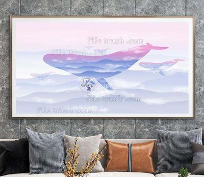 File PSD File tranh hiện đại pha lê gương KF66788 (bản gốc) đã tách nền