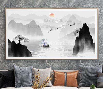 File gốc in ấn File tranh hiện đại pha lê gương KF66789 chuẩn màu CMYK