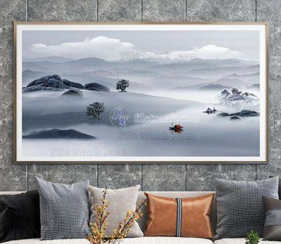 File gốc File tranh hiện đại pha lê gương KF66809 (in tráng gương) ốp tường