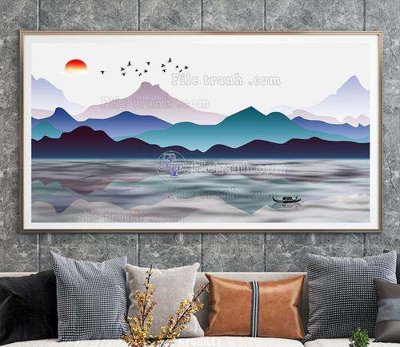 File gốc File tranh hiện đại pha lê gương KF66812 (in 3D) cho trang trí