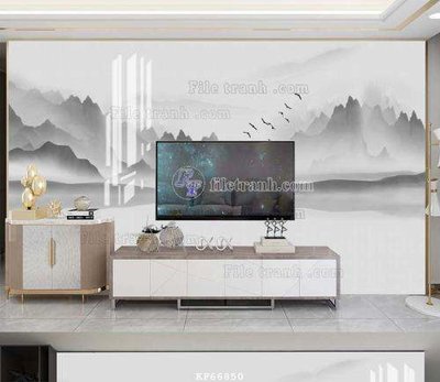 File gốc File tranh hiện đại pha lê gương KF66850 (in lụa) hoa văn cổ điển