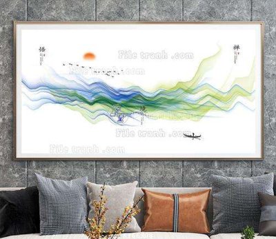 Ảnh gốc File tranh hiện đại pha lê gương KF66908 (nét căng) in mica