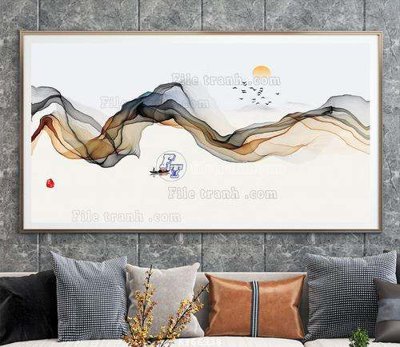 File in ấn cao cấp File tranh hiện đại pha lê gương KF66938 (file gốc)