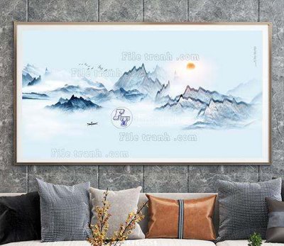 File tranh gốc PSD File tranh hiện đại pha lê gương KF66954 còn nguyên layer