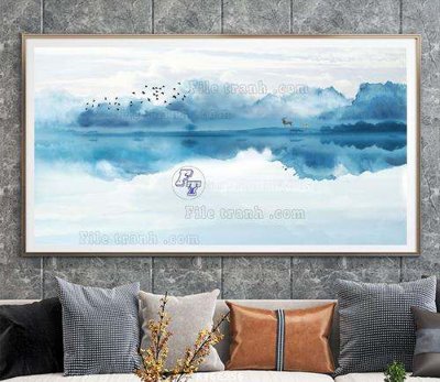 File in trần File tranh hiện đại pha lê gương KF66956 (bản gốc) 5D