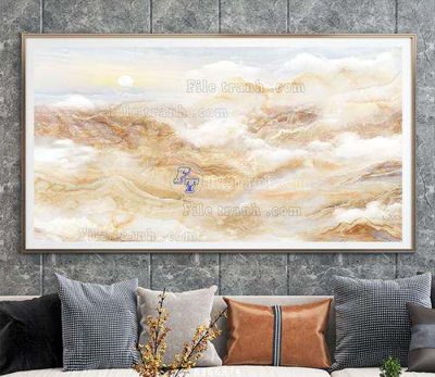 File in trần File tranh hiện đại pha lê gương KF66974 (file gốc) phong thủy