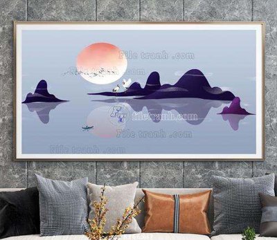 File PSD File tranh hiện đại pha lê gương KF66987 (chất lượng in ấn)