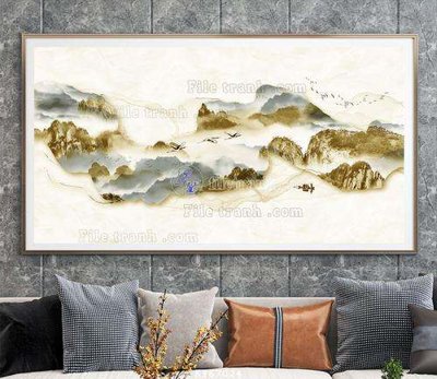 File in trần File tranh hiện đại pha lê gương KF67024 (file gốc) xuyên sáng