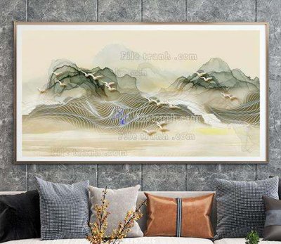 File tranh gốc File tranh hiện đại pha lê gương KF67026 (sắc nét từng chi tiết)