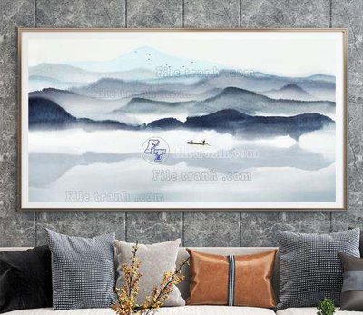 Download file gốc File tranh hiện đại pha lê gương KF67036 (in lụa) tranh 3D