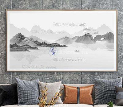 File gốc File tranh hiện đại pha lê gương KF67055 (in lụa) chi tiết cao