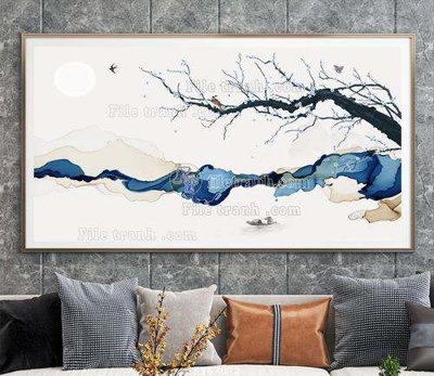 Chi tiết file tranh tráng gương File tranh hiện đại pha lê gương KF67072 (ảnh gốc)