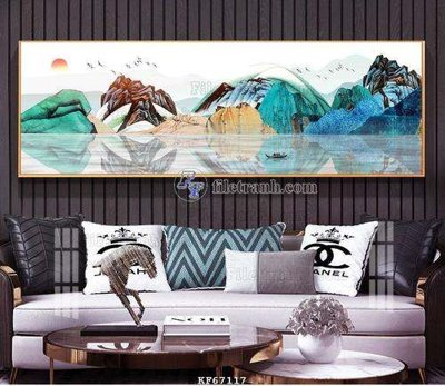 File tranh trang trí File tranh hiện đại pha lê gương KF67117 (tải file gốc)
