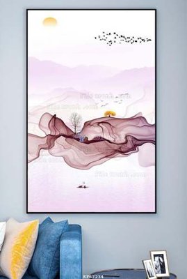 File PSD File tranh hiện đại pha lê gương KF67234 (bản gốc) đã tách nền