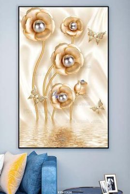 File in trần File tranh hiện đại pha lê gương KF67326 (bản gốc) mây trời