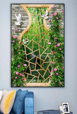 Hình ảnh file gốc in trần nhà File tranh hiện đại pha lê gương KF67390