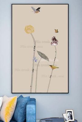 File in mica File tranh hiện đại pha lê gương KF67444 (bản gốc) làm vách ngăn