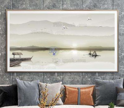 File PSD File tranh hiện đại pha lê gương KF67464 (gốc) nhiều lớp (multi-layer)