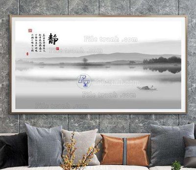 Tải file File tranh hiện đại pha lê gương KF67496 (gốc) chủ đề hoa sen