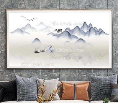 Ảnh mô tả file gốc in mica File tranh hiện đại pha lê gương KF67501