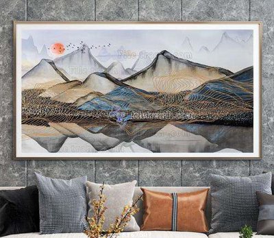 File tranh File tranh hiện đại pha lê gương KF67507 (gốc) chủ đề con người