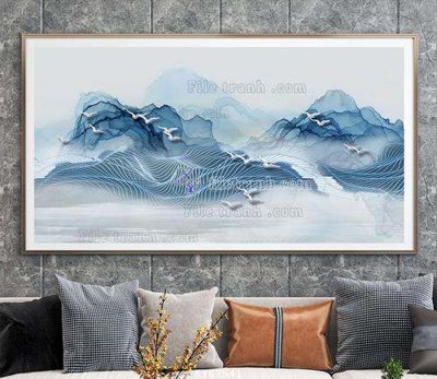 File PSD File tranh hiện đại pha lê gương KF67541 (bản gốc) dễ dàng edit