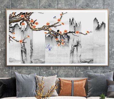 File gốc File tranh hiện đại pha lê gương KF67542 (phong cách) cổ điển