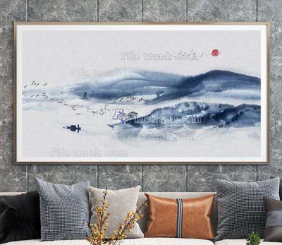 Tải file File tranh hiện đại pha lê gương KF67556 (PSD) cho in ấn quảng cáo