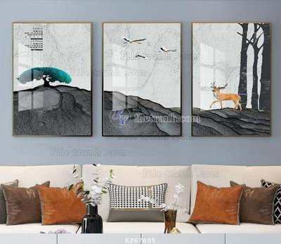 Tải file File tranh hiện đại pha lê gương KF67605 (gốc) in ấn ngay lập tức