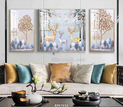 File gốc File tranh hiện đại pha lê gương KF67611 (in ấn) màu sắc trung thực