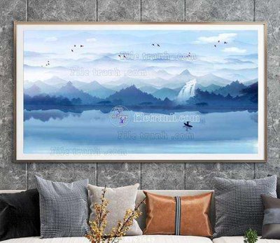 Chi tiết file gốc File tranh hiện đại pha lê gương KF67649 (cho in tráng gương)