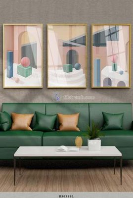 File gốc File tranh hiện đại pha lê gương KF67681 (trang trí) phòng làm việc