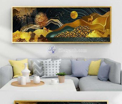 Tải file File tranh hiện đại pha lê gương KF67698 (gốc) chủ đề phong thủy