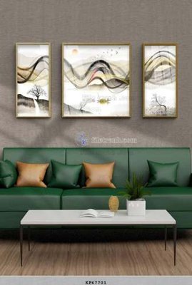 File gốc in ấn File tranh hiện đại pha lê gương KF67701 chuẩn màu CMYK