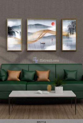 File gốc File tranh hiện đại pha lê gương KF67714 (in mica) làm bảng hiệu