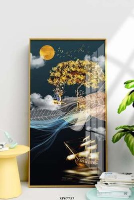 Chi tiết file gốc File tranh hiện đại pha lê gương KF67727 (cho in tráng gương)