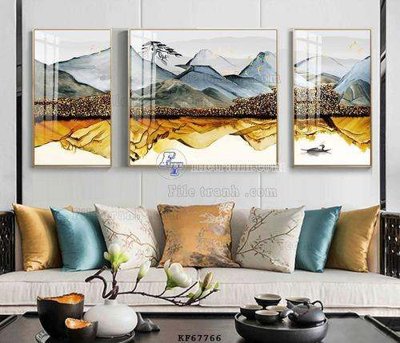 File tranh File tranh hiện đại pha lê gương KF67766 (ảnh gốc) in trần nhà