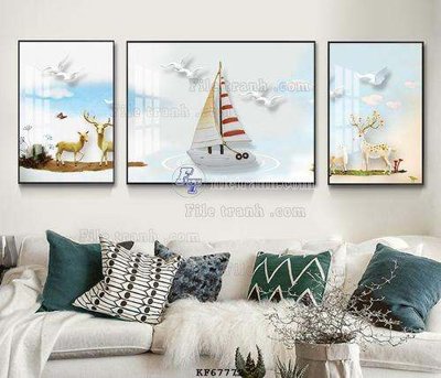 File gốc File tranh hiện đại pha lê gương KF67772 (cho in ấn) độc quyền