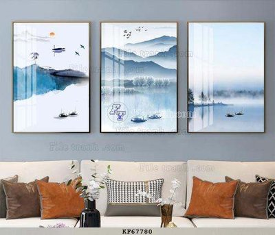 File tranh quảng cáo File tranh hiện đại pha lê gương KF67780 (download file gốc)