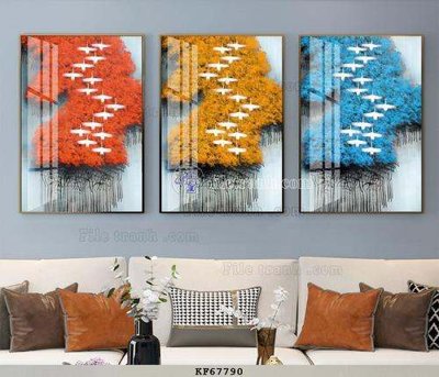 File tranh quảng cáo File tranh hiện đại pha lê gương KF67790 (download file gốc)