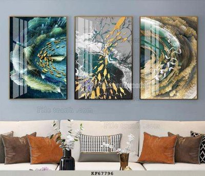 File gốc File tranh hiện đại pha lê gương KF67796 (phiên bản chuẩn) để in ấn